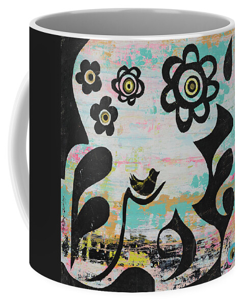 Charms Coffee Mug featuring the mixed media Charms by Julia Malakoff