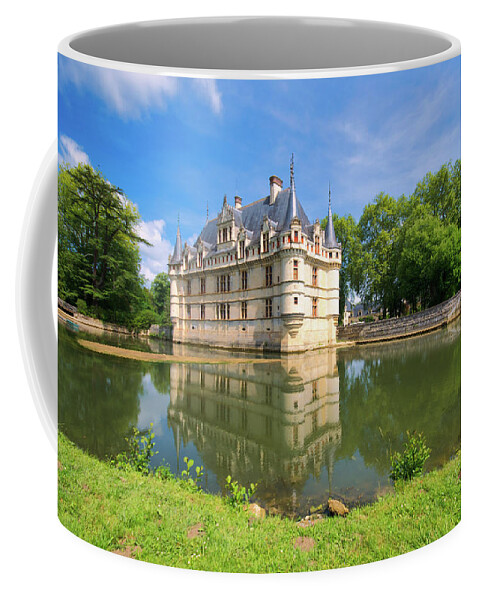 Castle Coffee Mug featuring the photograph Chateau Azay-le-Rideau Reflection by Matthew DeGrushe