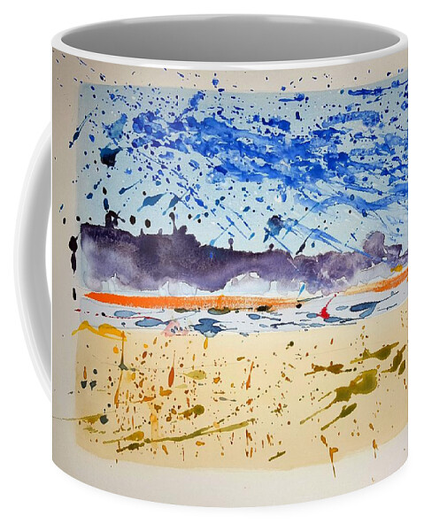 Watercolor Coffee Mug featuring the painting Chatham Harbor by John Klobucher