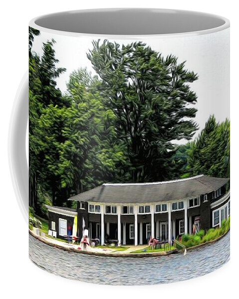 Miller Bell Tower Coffee Mug featuring the photograph Chautauqua Institute Miller Bell Tower with Soft Melt Effect by Rose Santuci-Sofranko