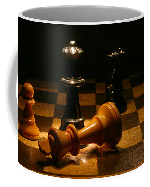 Chess Coffee Mug featuring the digital art Checkmate by Brad Barton