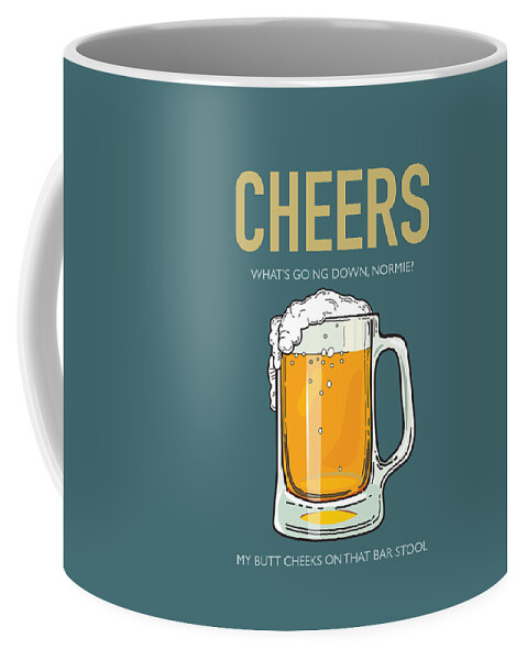 Movie Poster Coffee Mug featuring the digital art Cheers - Alternative Movie Poster by Movie Poster Boy