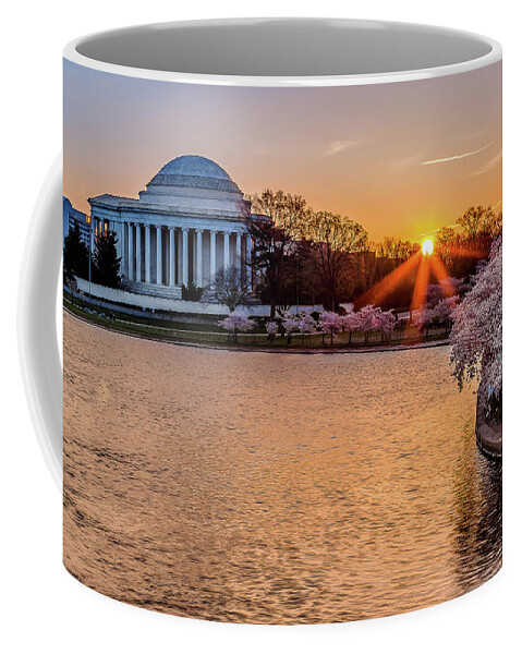 Cherry Blossoms Coffee Mug featuring the photograph Cherry blossom sunrise by Robert Miller