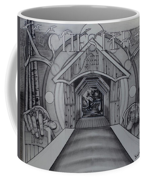 Realism Coffee Mug featuring the drawing Chester N H by Sean Connolly