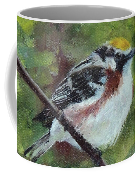 Bird Coffee Mug featuring the painting Chestnut-sided Warbler by Marsha Karle