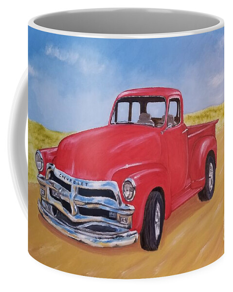Old Coffee Mug featuring the painting Chevrolet Truck by Stacy C Bottoms