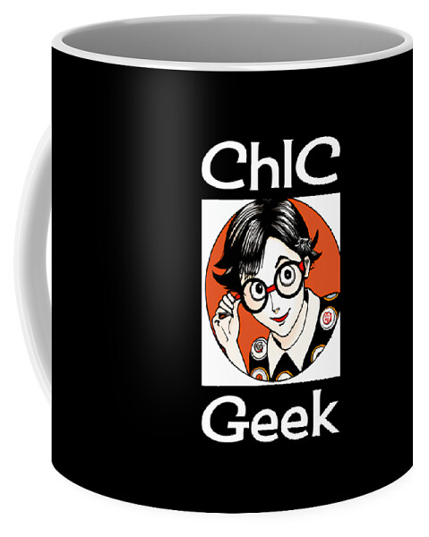 Chic Geek Coffee Mug featuring the digital art Chic Geek by Caterina Christakos