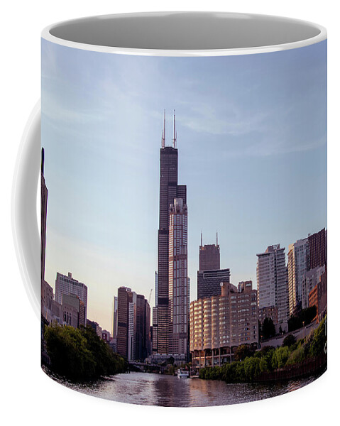 Joshua Mimbs Coffee Mug featuring the photograph Chicago River by FineArtRoyal Joshua Mimbs