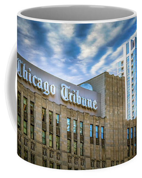 Building Coffee Mug featuring the photograph Chicago Tribune by Robert FERD Frank