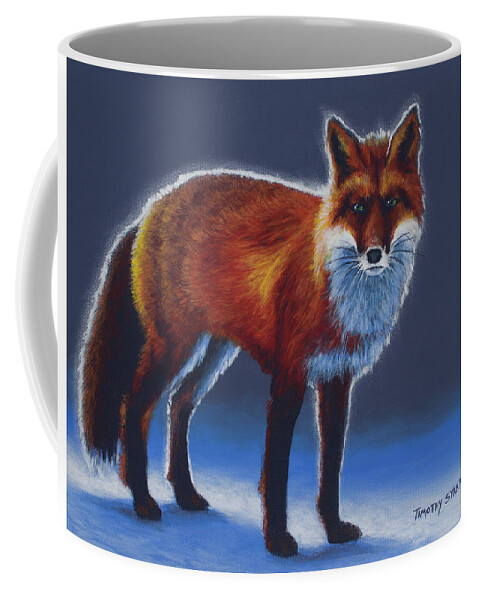 Acrylic Coffee Mug featuring the painting Chickenhound by Timothy Stanford