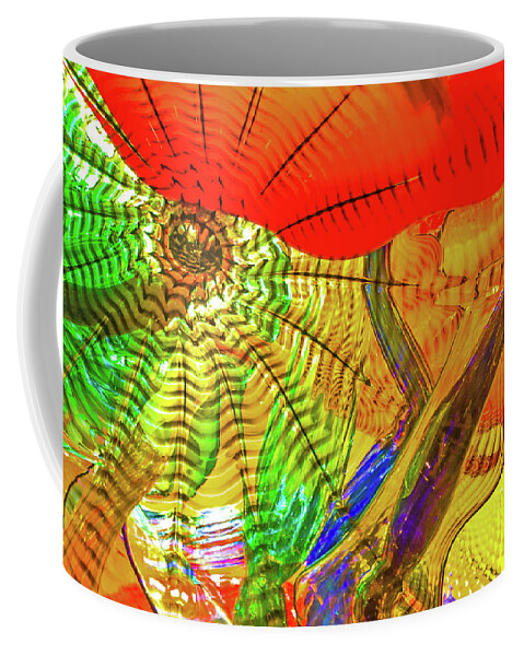  Coffee Mug featuring the photograph chihuly too reds greens blues yellows reflections April 2014 2 3252020 1065 by David Frederick