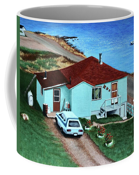 Memories Coffee Mug featuring the painting Childhood Home by Marlene Little