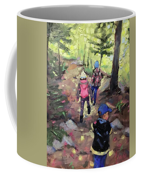 Children Coffee Mug featuring the painting Autumn Treasures by Ashlee Trcka