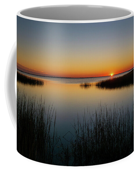Chincoteague Coffee Mug featuring the photograph Chincoteague Island Sunset by Rachel Morrison