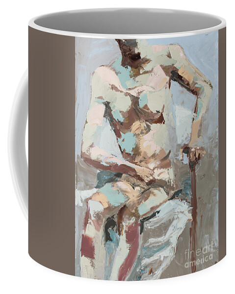 Impressionism Coffee Mug featuring the painting Chris's Chair by PJ Kirk