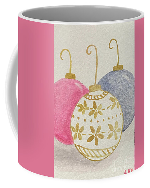 Ornaments Coffee Mug featuring the painting Christmas Balls by Lisa Neuman