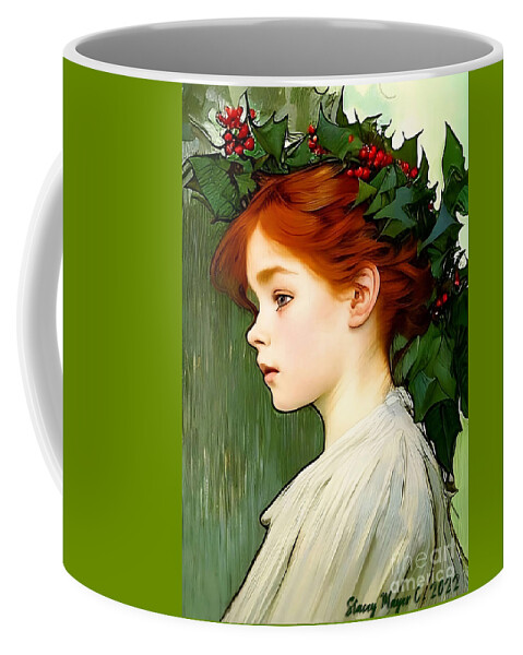Christmas Art Coffee Mug featuring the digital art Christmas Child #1 by Stacey Mayer