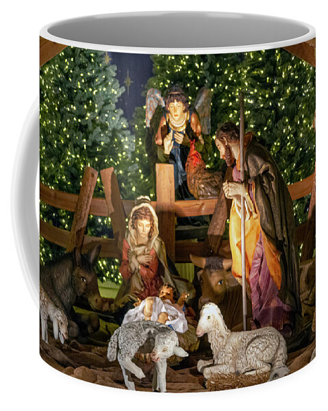Christmas Coffee Mug featuring the photograph Christmas Creche 2 by Bonnie Follett