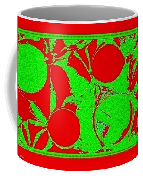 Christmas Card Coffee Mug featuring the mixed media Christmas In Oz Abstract by VIVA Anderson