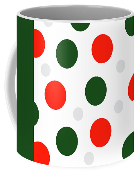 Christmas Coffee Mug featuring the digital art Christmas Polka Dots by Amelia Pearn