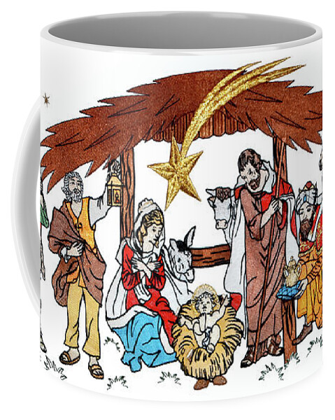 Nativity Coffee Mug featuring the photograph Christmas Star in Yellow by Munir Alawi
