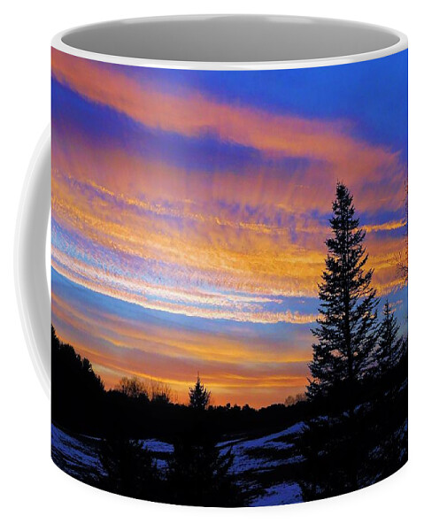 - Christmas Sunset - Lee Nh Coffee Mug featuring the photograph - Christmas Sunset - Lee NH by THERESA Nye