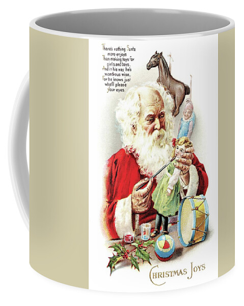Santa Claus Coffee Mug featuring the digital art Christmas Toys for Girls and Boys by Long Shot