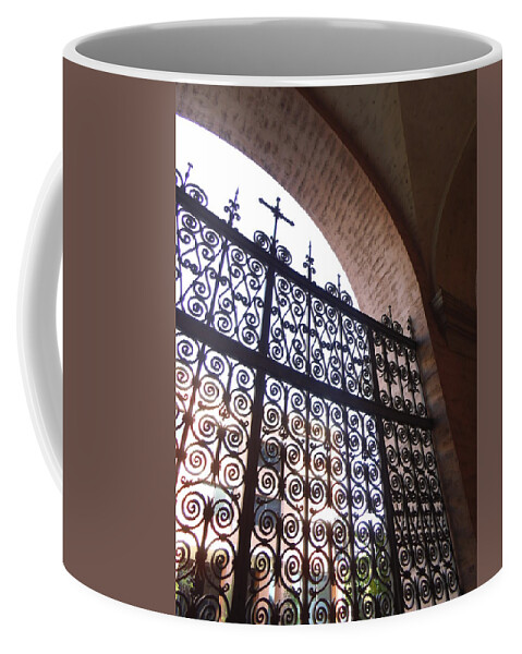  Coffee Mug featuring the photograph Church Gate by Heather E Harman