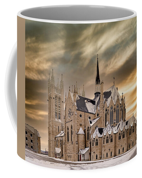 Basilica Of Our Lady Immaculate Coffee Mug featuring the photograph church of our lady Guelph Ontario by Nick Mares