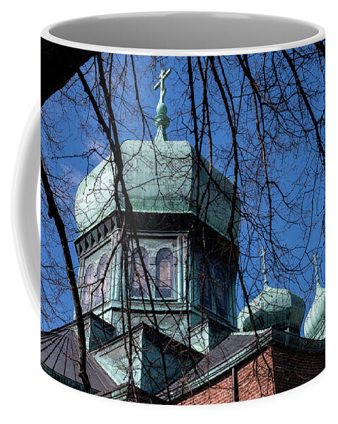 Russian Orthodox Church Coffee Mug featuring the photograph Church Steeples by Kevin Suttlehan