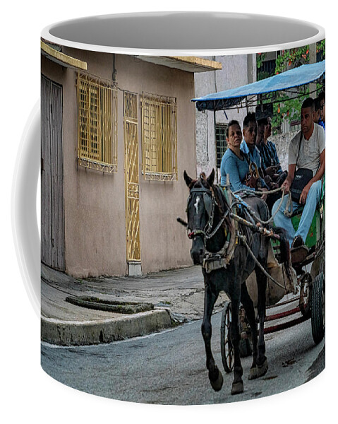 Havana Cuba Coffee Mug featuring the photograph Cienfuegos Taxi by Tom Singleton