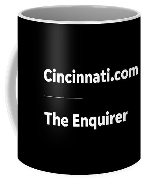 Cincinnati Coffee Mug featuring the digital art Cincinnati.com The Enquirer White Logo by Gannett Co