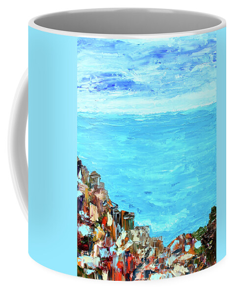 Landscape Coffee Mug featuring the painting Cinque Terre 2 by Teresa Moerer