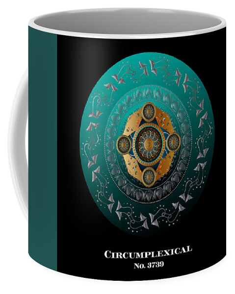 Mandala Coffee Mug featuring the digital art Circumplexical No 3739 by Alan Bennington
