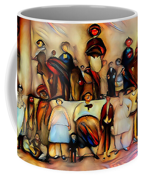 Wingsdomain Coffee Mug featuring the photograph Circus Freak Show Exhibit One 20200423 by Wingsdomain Art and Photography