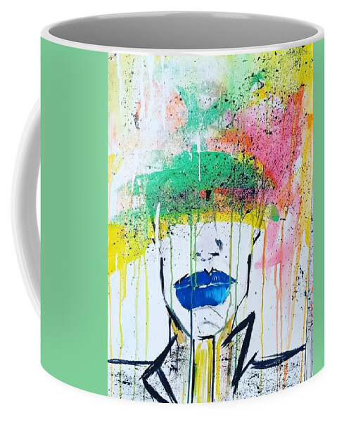 Fun Color Love Heart Moods Art Abstract Unique Art Colorful Color Coffee Mug featuring the painting Citi Trendz by Shemika Bussey