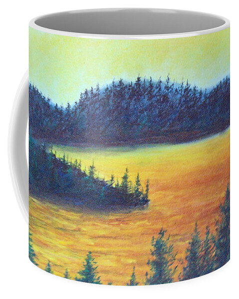 Citron Coffee Mug featuring the painting Citron Adventures by Jen Shearer