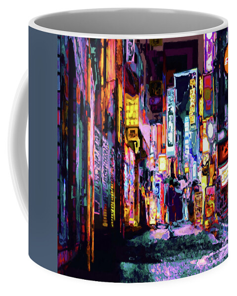 Coffee Mug featuring the digital art City at Night by David Hansen