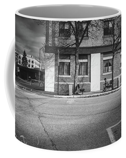 City Coffee Mug featuring the photograph City Bench by Bob Orsillo