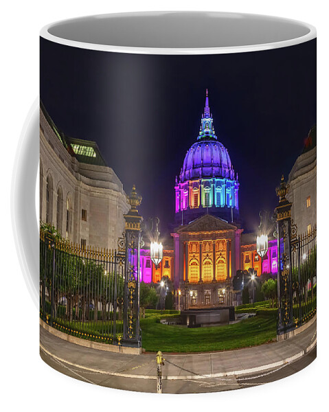Government Building Coffee Mug featuring the photograph City Hall Colors by Jonathan Nguyen