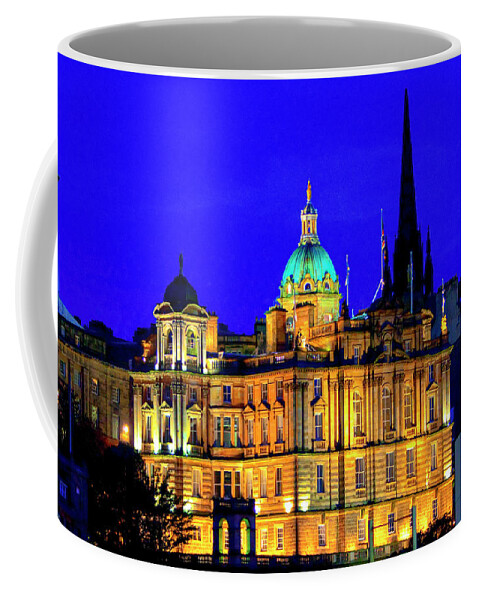 City Of Edinburgh Scotland Coffee Mug featuring the digital art City of Edinburgh Scotland by SnapHappy Photos