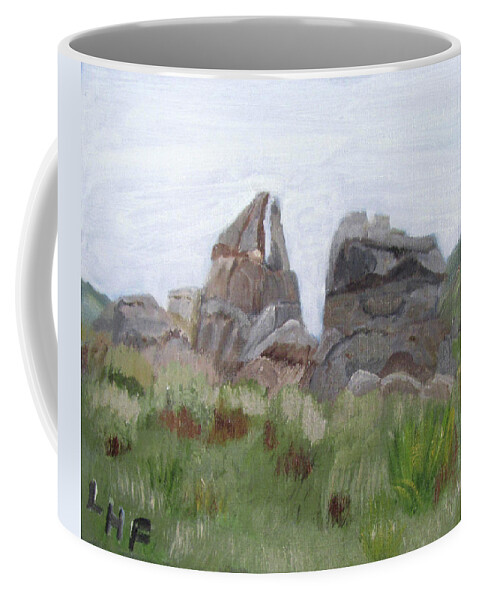Idaho Coffee Mug featuring the painting City of Rocks by Linda Feinberg
