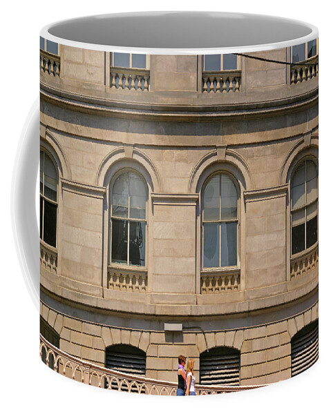 Architecture Coffee Mug featuring the mixed media City Sights by Lynda Lehmann