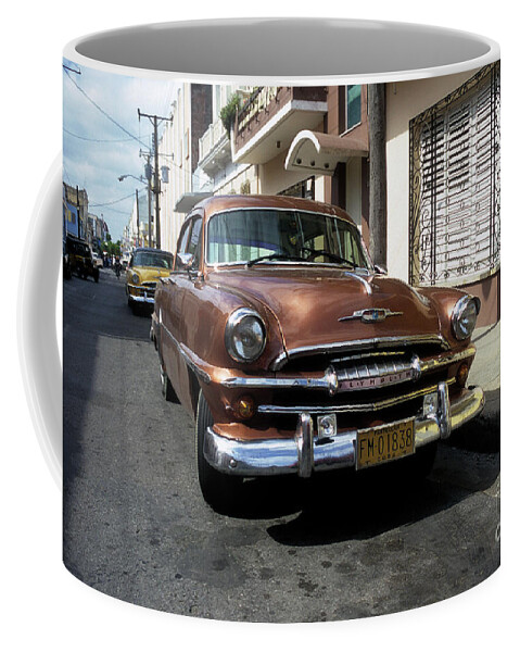 Cuba Coffee Mug featuring the photograph Classic 1950s Plymouth in Santiago Cuba by James Brunker