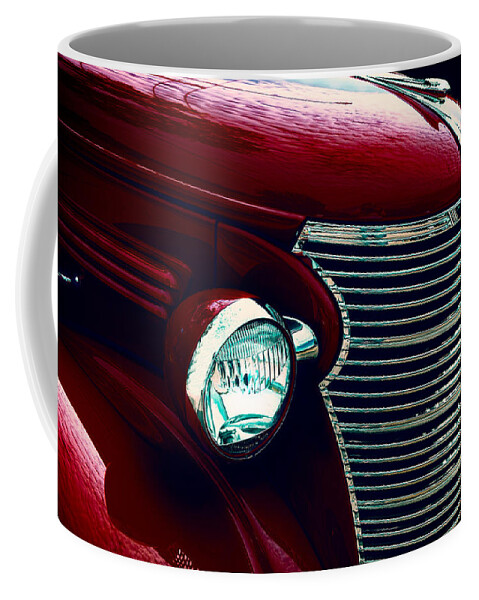 Red Coffee Mug featuring the photograph Classic Red Truck by Carrie Hannigan