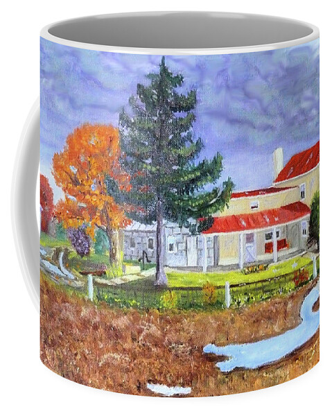 Country Coffee Mug featuring the painting Clearing Storm by Joel Smith