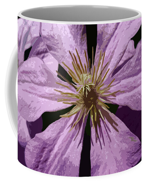 Nature Coffee Mug featuring the mixed media Climatis by Judy Link Cuddehe