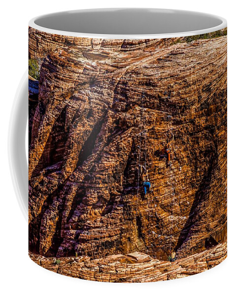  Coffee Mug featuring the photograph Climbing Dudes by Rodney Lee Williams