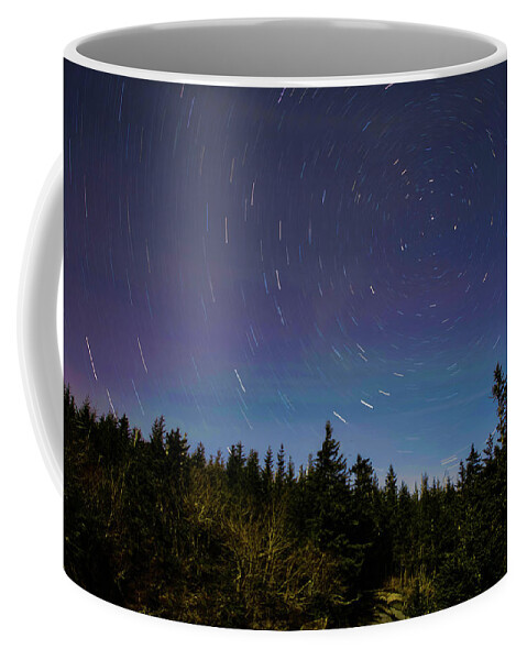 Art Prints Coffee Mug featuring the photograph Clingmans Dome Star Trail by Nunweiler Photography