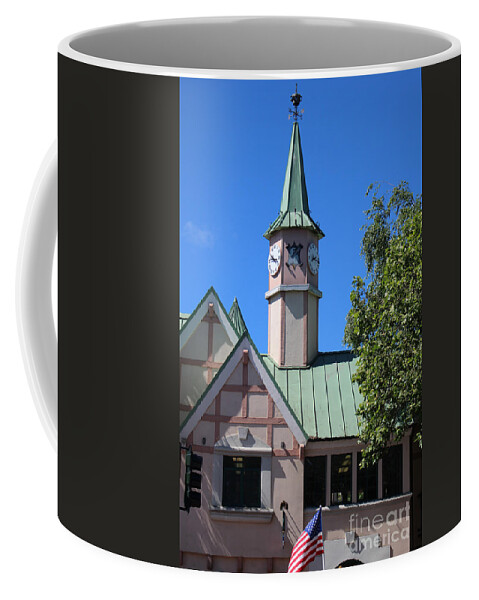 Clock Coffee Mug featuring the photograph Clock On Bella Bridal in Solvang California by Colleen Cornelius